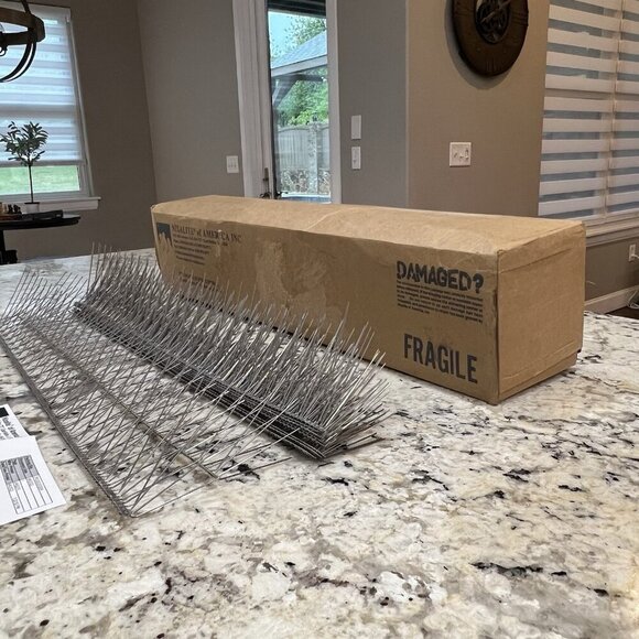 Nixalite Model H Bird Spiked 10 X 2 Feet Wildlife Deterrent Kit Stainless Steel - Picture 7 of 16
